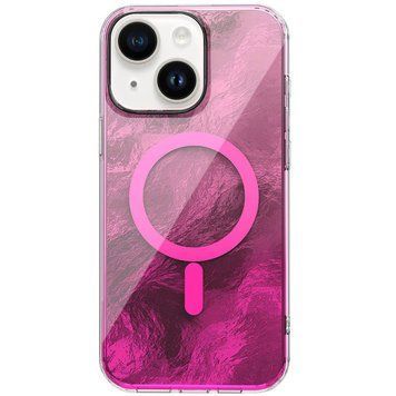 Чехол TPU Shiny Mountain (MagFit) для Apple iPhone 15 (6.1") Pink 555-02894 фото