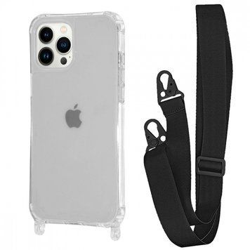 Чохол WAVE Clear Case With Strap для Iphone 13 Pro Max Black 208-05243 фото