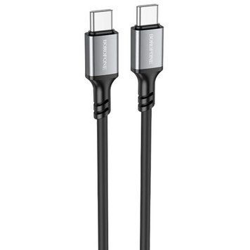Дата кабель Borofone BX83 Famous PD60W Type-C to Type-C (1m) Black ILSO-00000064430-1 фото
