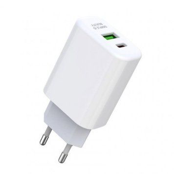 Сетевое зарядное устройство XO-L85A(EU) USB + USB Type C 3A 20W Белый 209-00082 фото