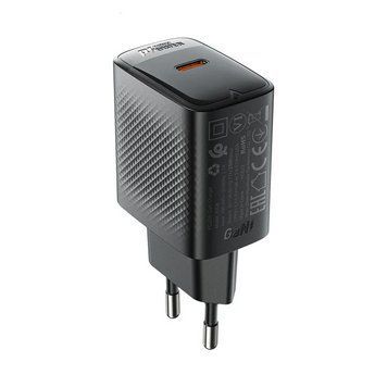 Мережевий зарядний пристрій ACEFAST A104 PD25W GaN single USB-C charger Black 6974316283355 фото