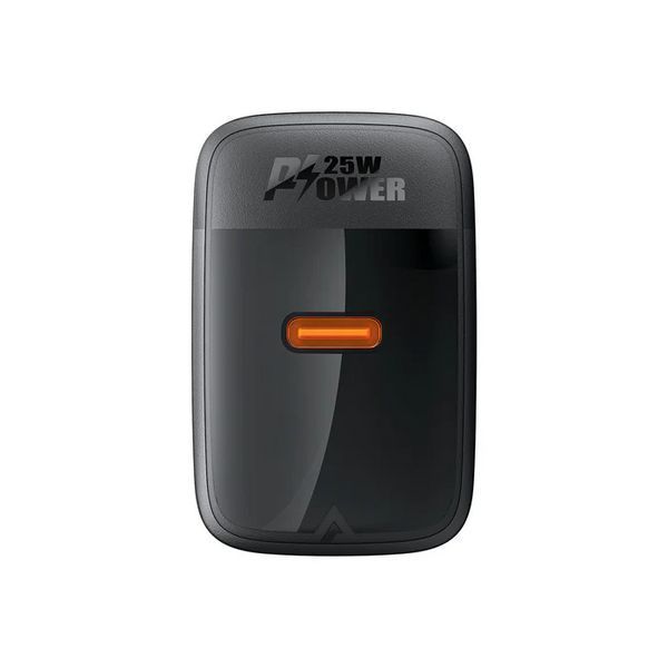 Сетевое зарядное устройство ACEFAST A104 PD25W GaN single USB-C charger Black 6974316283355 фото