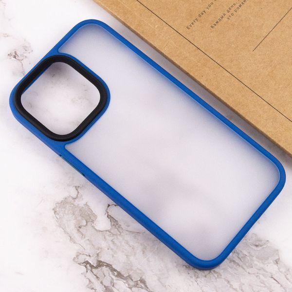 TPU+PC чохол Metal Buttons для Apple iPhone 14 (6.1") Блакитний 777-08302 фото