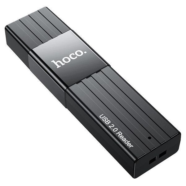 Кардрідер HOCO HB20 Mindful 2-in-1card reader(USB2.0) Black 6931474735201 фото