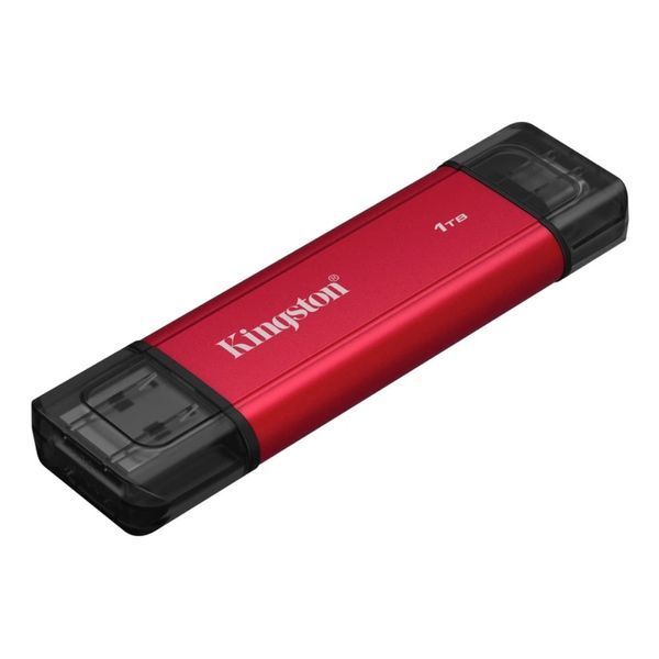 Портативний SSD Kingston Dual USB-A/C 1TB Dual Portable 1050MB/s USB 3.2 Gen 2 Red/Black SPSD/1TB фото