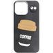 Чохол TPU Leather Toys для iPhone 15 (6.1") Coffee / Black 555-00802 фото