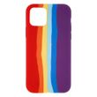 Силиконовый чехол Rainbow для iPhone 11 Pro Max Rainbow Red/Grape