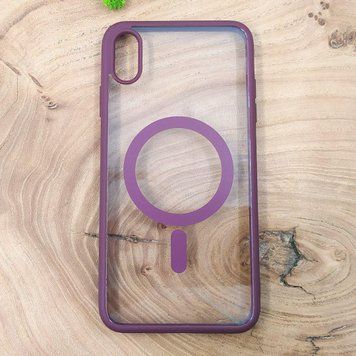 Силіконовий чохол Clear Color Case with MagSafe для iPhone Xr Бордовий 214-00415 фото