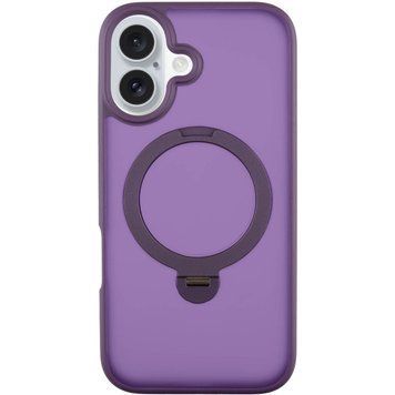 Чохол TPU+PC Metal Buttons with MagSafe Colorful HQ Ring для iPhone 16 (6.1") Purple 555-00627 фото