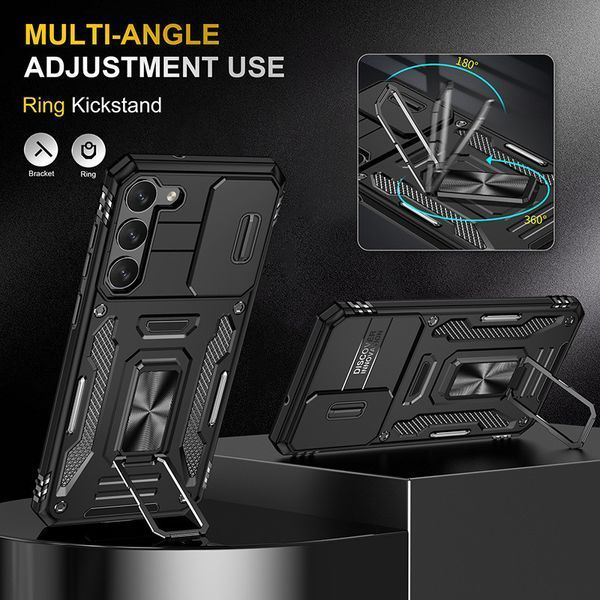 Ударопрочный чехол Camshield Army Ring для Samsung Galaxy S21 Black 777-05061 фото