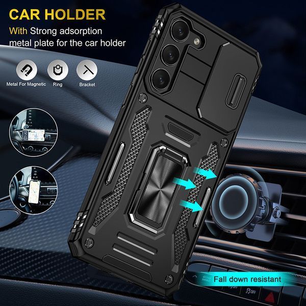 Ударопрочный чехол Camshield Army Ring для Samsung Galaxy S21 Black 777-05061 фото
