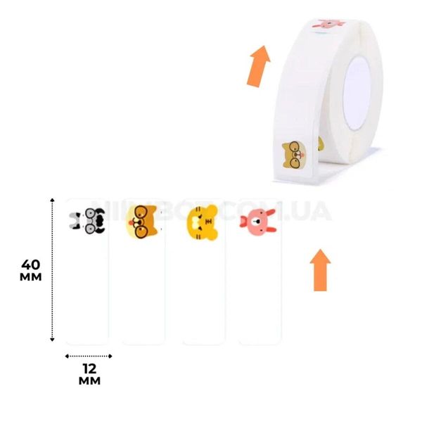 Етикетки NIIMBOT T12*40-160 ZOO Color For D11/D110/D101/H1S (A2A68301001) 656-00054 фото