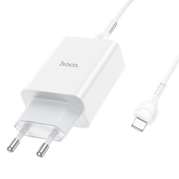 Комплект быстрой зарядки для iPhone Hoco C99A Type-C to Lightning PD20W QC3.0 Белый 209-00257 фото