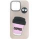 Чохол TPU Leather Toys для iPhone 15 (6.1") Coffee / Pink 555-00803 фото