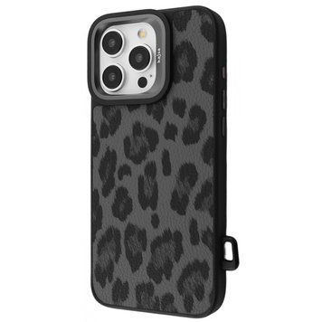 Чохол Kajsa Leopard Pattern with Magnetic Ring iPhone 16 Pro Max Black 656-08209 фото