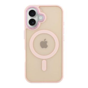 Чехол TPU+PC Goldencis Matte with MagSafe для iPhone 16 Pink 214-03406 фото