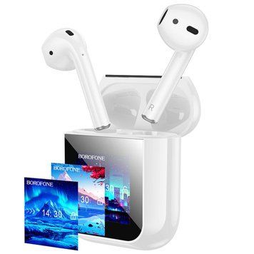 Бездротові навушники BOROFONE BW86 Brocade true wireless BT headset with touch screen White 656-03841 фото