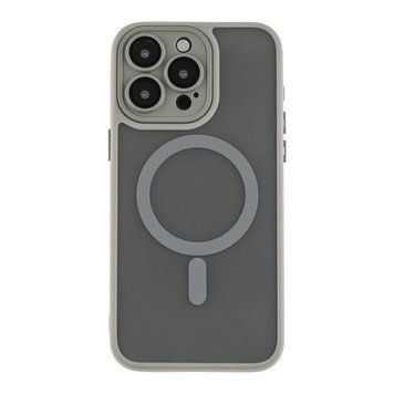 Чохол TPU+PC Magnetic Matte Camera Lens with Magsafe для iPhone 15 Pro Max Grey 757-00292 фото