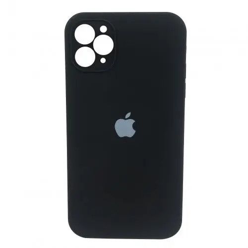 Силиконовый чехол с закрытой камерой для iPhone 12 Pro Black 208-00723 фото