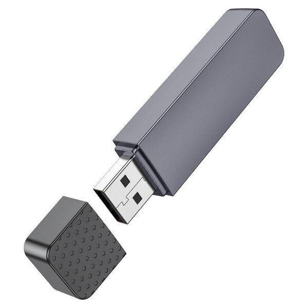 Кардрідер HOCO HB45 Spirit 2-in-1 USB 2.0 card reader Metal Gray 6942007620499 фото