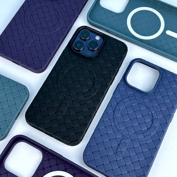 Чехол Bottega Veneta Premium with MagSafe для iPhone 14 Серый 214-01806 фото
