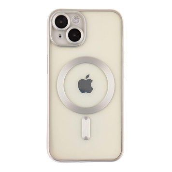 Чохол TPU Metallic Chrome Full Camera with Magsafe для iPhone 14 Silver 214-02877 фото