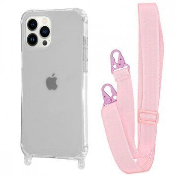 Чохол WAVE Clear Case With Strap для Iphone 13 Pro Max Pink Sand 208-05246 фото