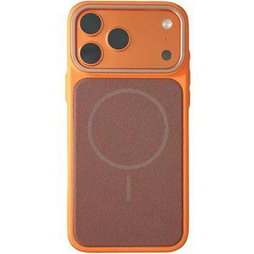 Чехол PC Textile Hybrid with Magnetic Fit для Apple iPhone 15 Pro (6.1") Orange / Brown 214-04753 фото