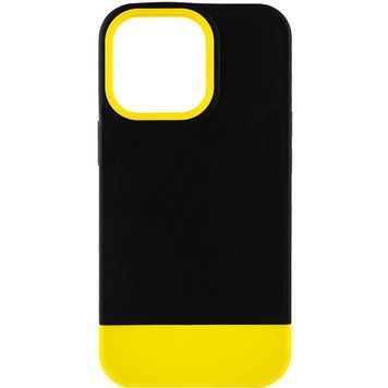 Чохол TPU+PC Bichromatic для Apple iPhone 13 Pro (6.1") Black / Yellow 555-03979 фото