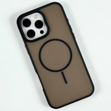 Силіконовий чохол Matte Color Case With Magnetic Thin Circle для iPhone 15 Pro Max Black 214-03077 фото