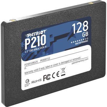Накопичувач SSD Patriot P210 128GB 2.5" 7mm SATAIII 3D QLC P210S128G25 фото