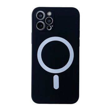 Силиконовый чехол с MagSafe для iPhone 11 Pro Max Черный 214-00600 фото