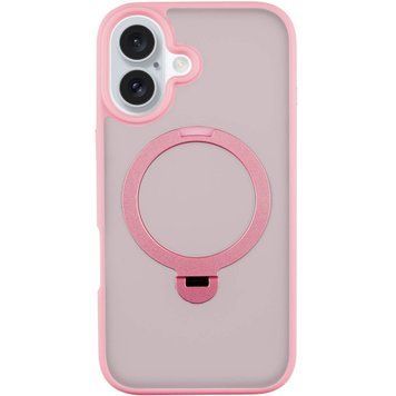 Чохол TPU+PC Metal Buttons with MagSafe Colorful HQ Ring для iPhone 16 (6.1") Pink 555-00629 фото