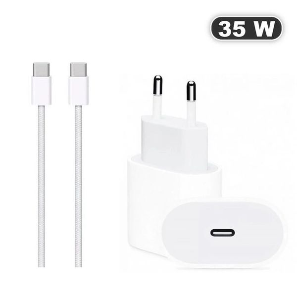 Комплект быстрой зарядки для iPhone 15, Адаптер питания 35W с кабелем USB-C to Type-C 209-00213 фото