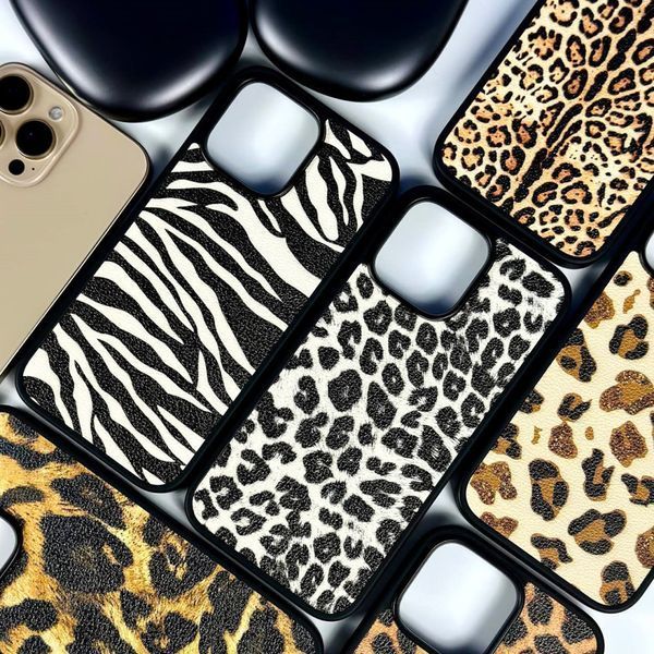 Кожаная накладка Leopard Leather Magnetic для iPhone 12/12 Pro Color №1 207-00206 фото