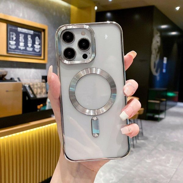 Чехол Metallic CD Magnetic для iPhone 14 Pro Silver 666-02695 фото