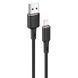 Кабель ACEFAST C2-02 USB to iP 2.4A, 1.2m, silicone, zinc connectors, Black AFC2-02B фото 1