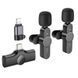 Бездротова мікрофонна система BOROFONE BFK12 Trophy lavalier dual-mic (iP/Type-C) Black 6941991106408 фото 1