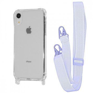 Чохол WAVE Clear Case With Strap для Iphone Xr Light Purple 208-05311 фото