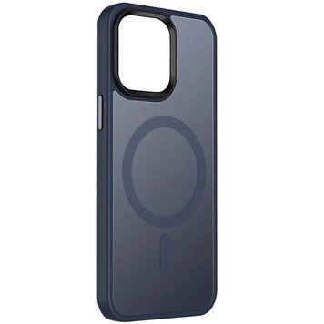 Чехол TPU+PC Metal Buttons with MagSafe Colorful для Apple iPhone 15 (6.1") Navy Blue 555-03062 фото