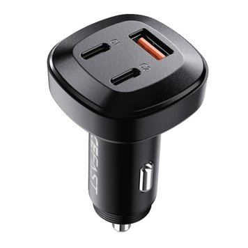 Автомобільний зарядний пристрій ACEFAST B3 66W(USB-C+USB-C+USB-A) three-port metal car charger 656-00271 фото