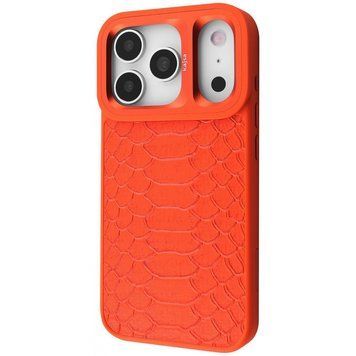 Чехол Kajsa Snake Pattern with Magnetic Ring iPhone 17 Pro Max Orange 656-08225 фото