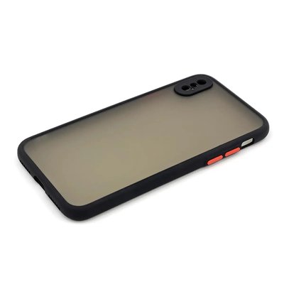 Силиконовый чехол с закрытой камерой Avenger Totu для iPhone X/Xs Black 208-00632 фото