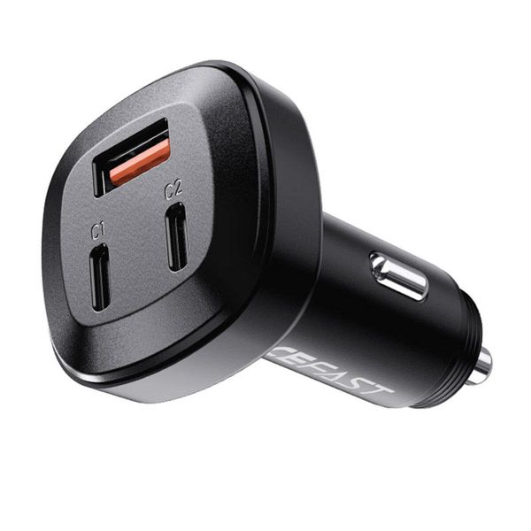 Автомобільний зарядний пристрій ACEFAST B3 66W(USB-C+USB-C+USB-A) three-port metal car charger 656-00271 фото