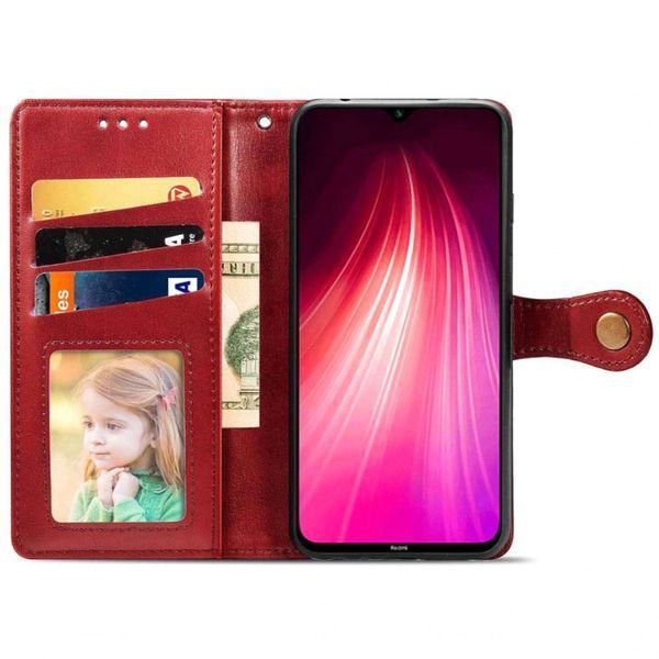 Кожаный чехол-книжка GETMAN Gallant (PU) для Xiaomi Redmi 12C Red 777-06444 фото