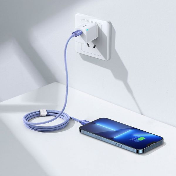 Кабель Baseus Crystal Shine Series Fast Charging Type-C to Lightning 20W (1.2m) Pink CAJY001304 фото