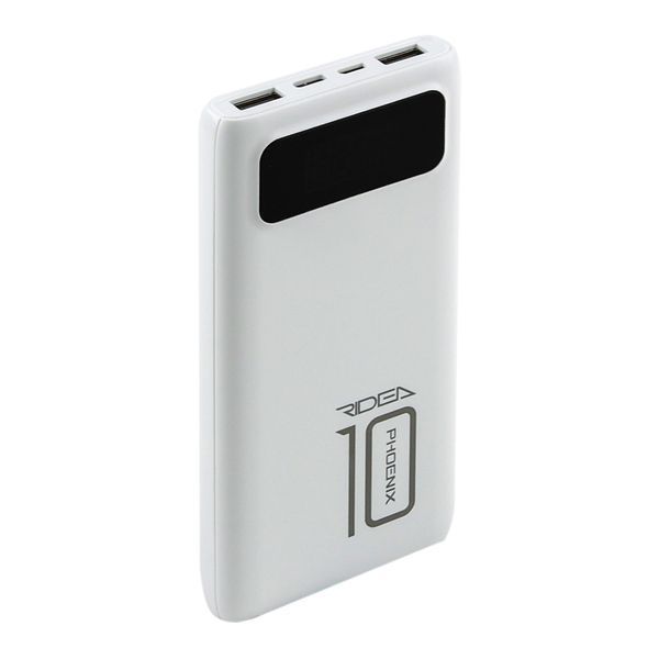 Power Bank Ridea RP-D10L Phoenix10 10W digital display + lamp 10000 mAh White 216-00194 фото
