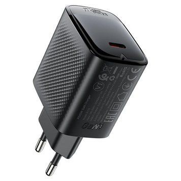 Сетевое зарядное устройство ACEFAST A112 PD45W GaN single USB-C charger (EU) Black 6974316284055 фото