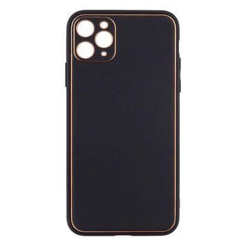 Чохол Leather Gold with Frame для iPhone 11 Pro Max Black 207-00335 фото