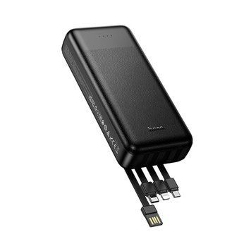 Внешний аккумулятор HOCO J163A Wonderful power bank with 4 cables (20000mAh) Black 6942007664592 фото